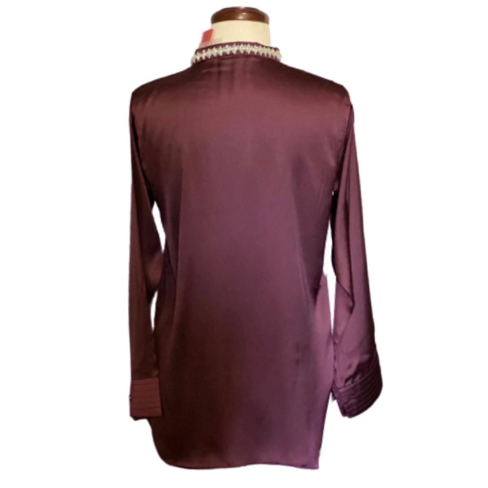 Women embellished satin blouse - Picture 3 of 5